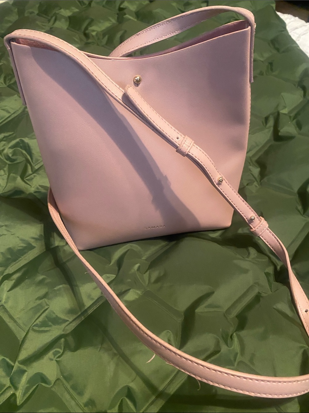 Samara Blush Pink Bucket Bag - Adjustable Strap